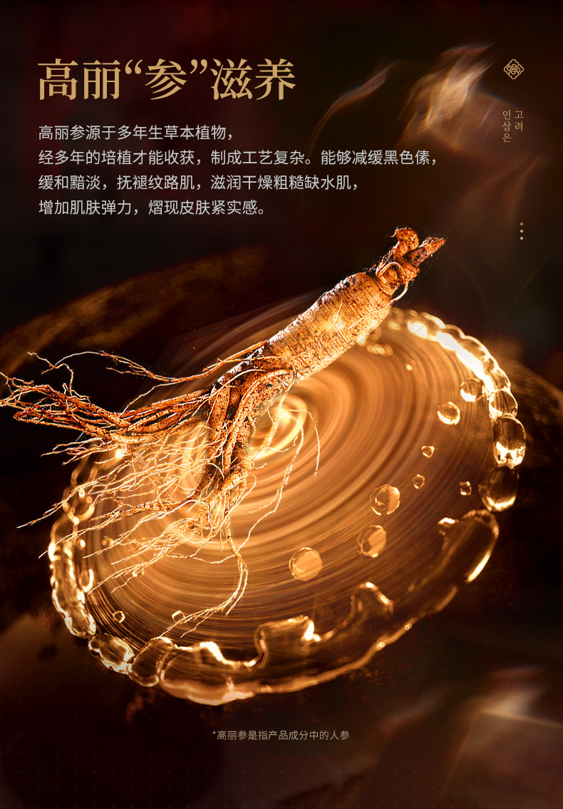 韩美肌（Hanmeiji）高丽参御廷臻颜精华礼盒提拉紧实 补水保湿提亮6件套护肤品套盒 高丽参6件套
