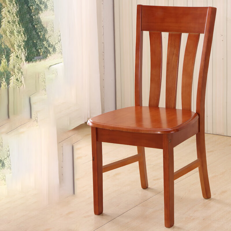 誉腾翔（YOTONEFLY）餐椅 靠背椅子全海棠色餐厅餐桌木椅子