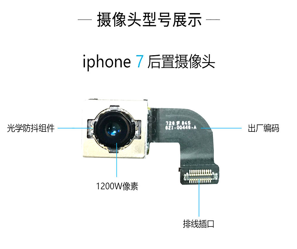 适用苹果iphone 7plus后置摄像头 7代后像头 7p双摄像