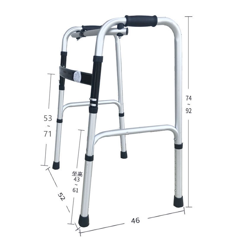 助行器老人步行走路助力辅助康复训练医院拐杖老年人扶手架残疾人弯款