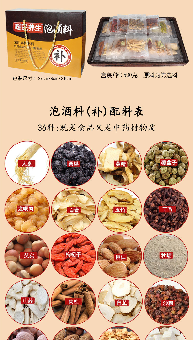 伟博【正规资质】泡酒料包会销礼品泡酒配方泡酒药材泡酒料【筋】500
