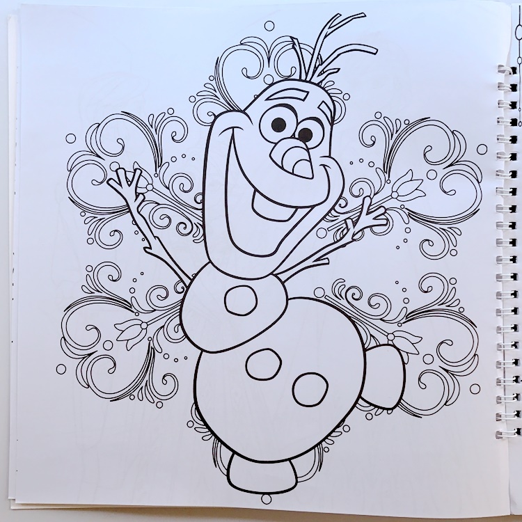 儿童画画书艾莎涂色本冰雪奇缘小公主填色涂画幼儿园图画本送彩笔冰雪