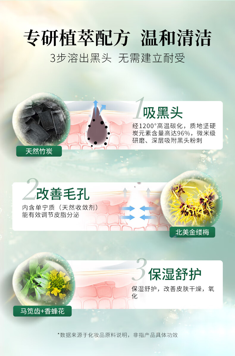初夏堂黑冻膜120g深层清洁控油毛孔黑头白头粉刺痘印涂抹式去面膜泥男女