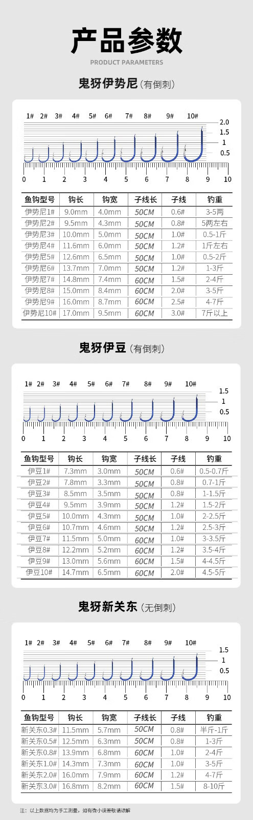 绑好的子线双钩成品套装全套伊势尼新关东金袖伊豆袖钩鲫鱼钩伊势尼钩