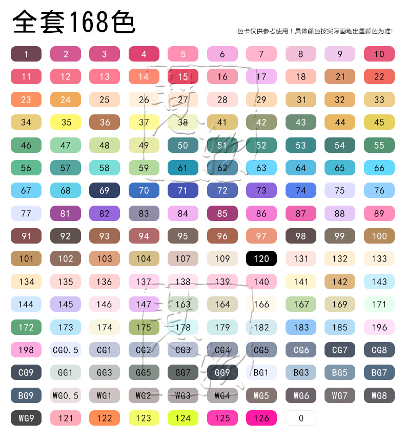 touch马克笔80色排列,touch马克笔80色 2022新款马克笔盒装折叠7代touchnew酒精双头油性马克笔盒装七代80色