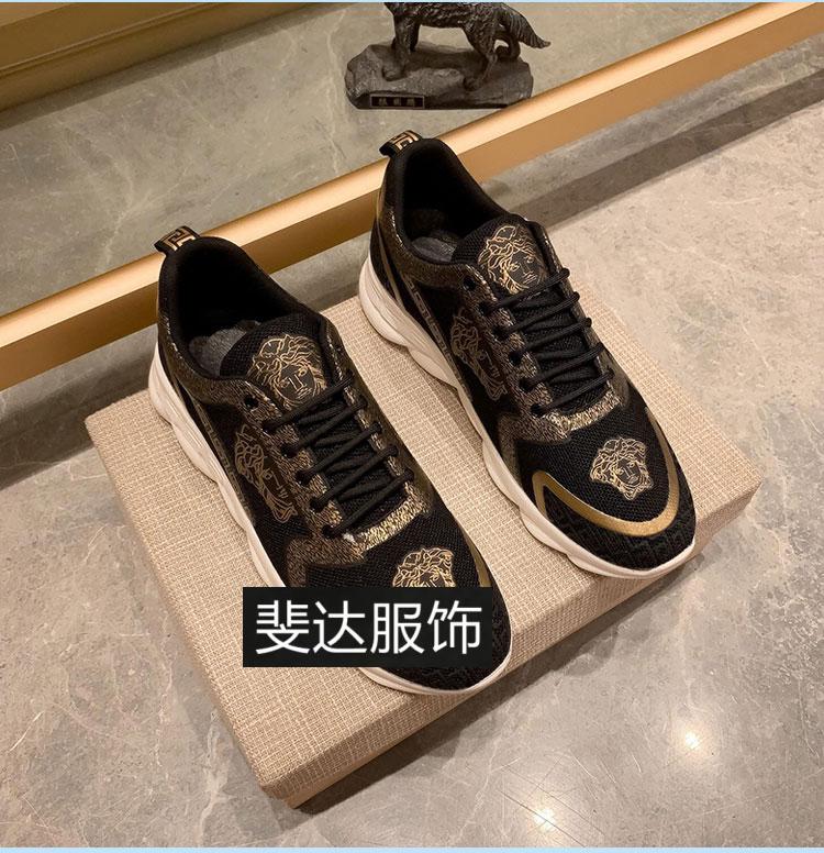 奢侈品范思哲美杜莎瓦萨琪潮牌老爹鞋男士轻奢印花美杜莎休闲鞋厚底