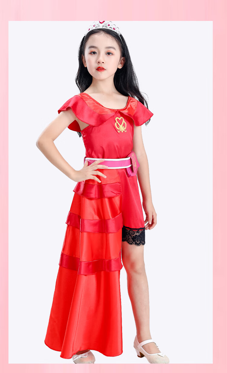 叶罗丽真人公主裙 衣服子儿童夏女童演出服齐娜灵冰仙子女孩连衣裙