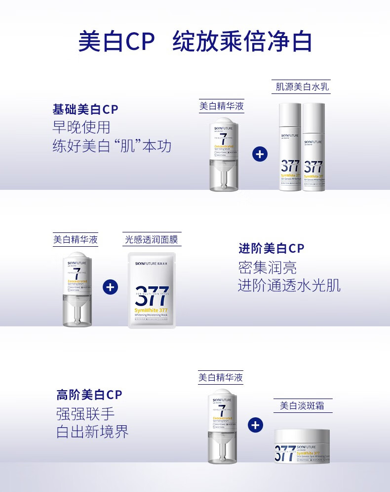 肌肤未来（SKYNFUTURE）集中淡斑精华液男女补水保湿提亮肤色原液修护美白淡斑小白瓶 集中美白祛斑精华液5ml