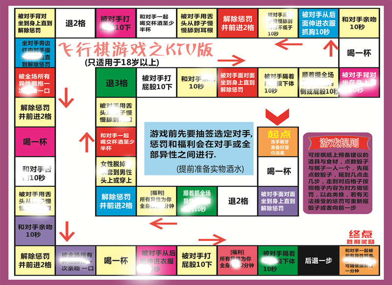 情趣飞行棋情侣恋爱惩罚游戏双人版情趣骰子前戏棋子 五款(或备注)加