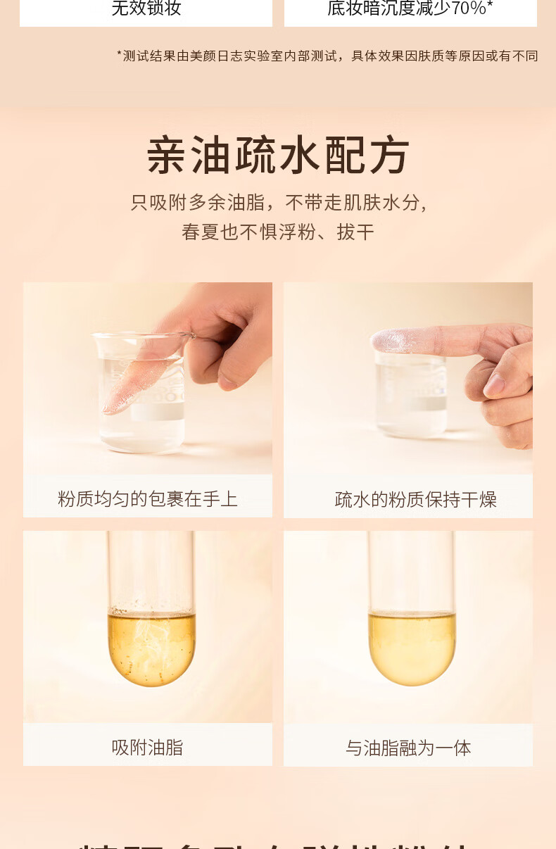 美颜日志蚕丝柔焦持妆散粉定妆粉蜜粉控油持久不脱妆透明哑光油敏肌适用 散粉一盒