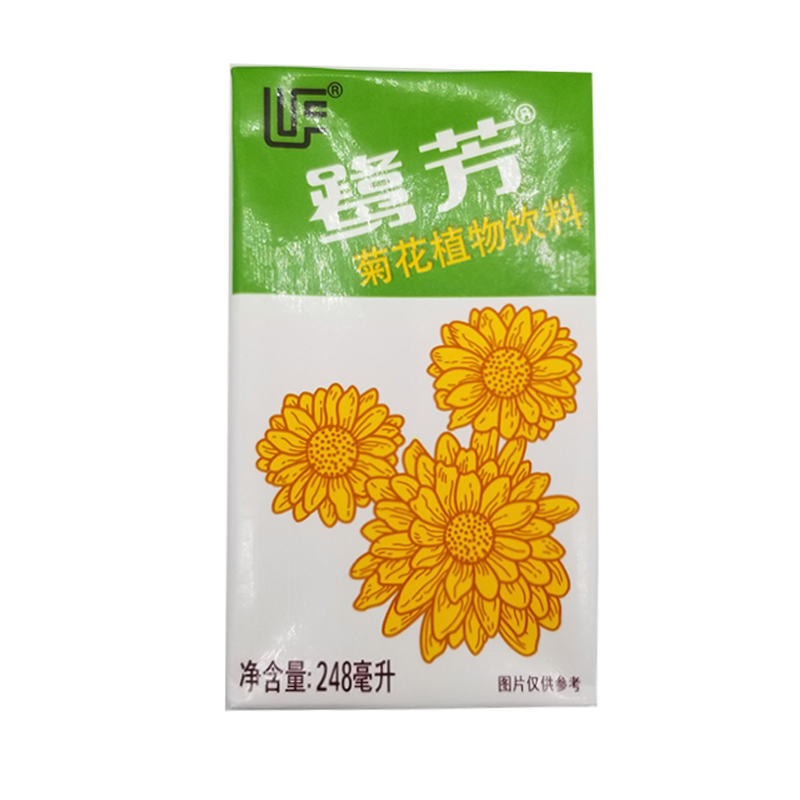 惠尔康鹭芳菊花茶248ml*24盒整箱植物清凉茶饮料 鹭芳