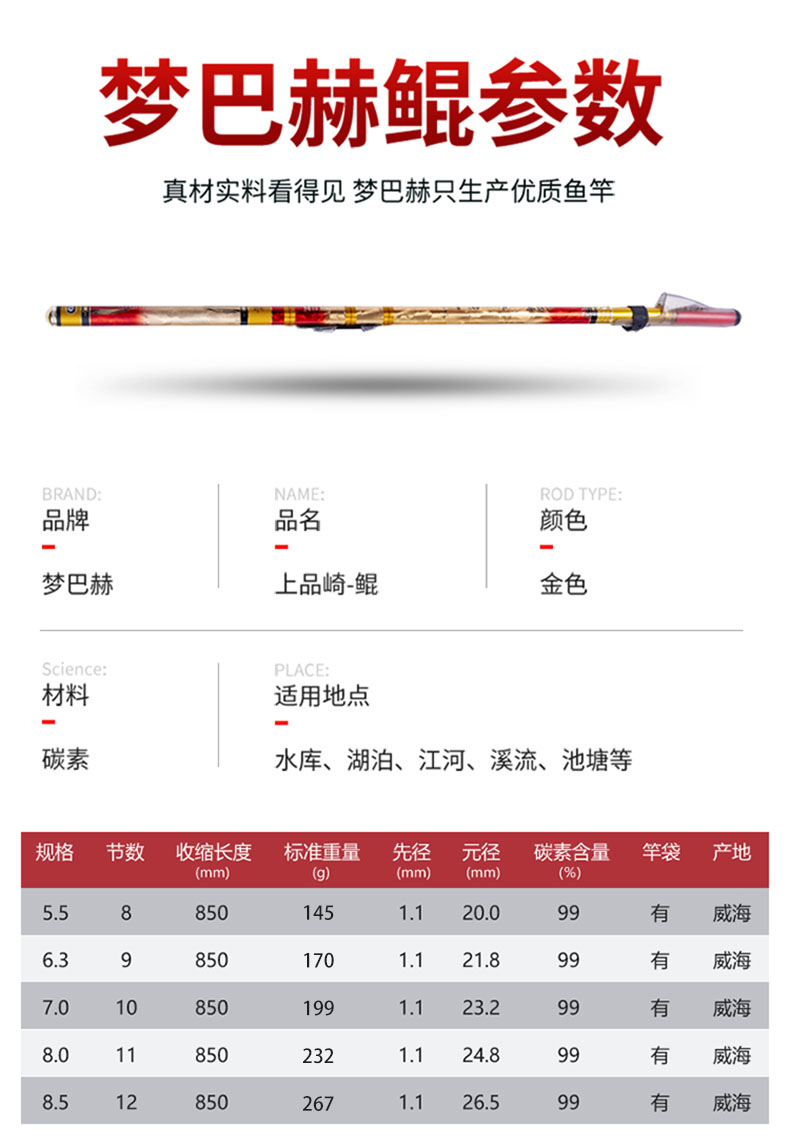 梦巴赫专卖上品崎鲲前打竿谷麦逗钓竿三定位不剪线超轻超硬溪流竿上品