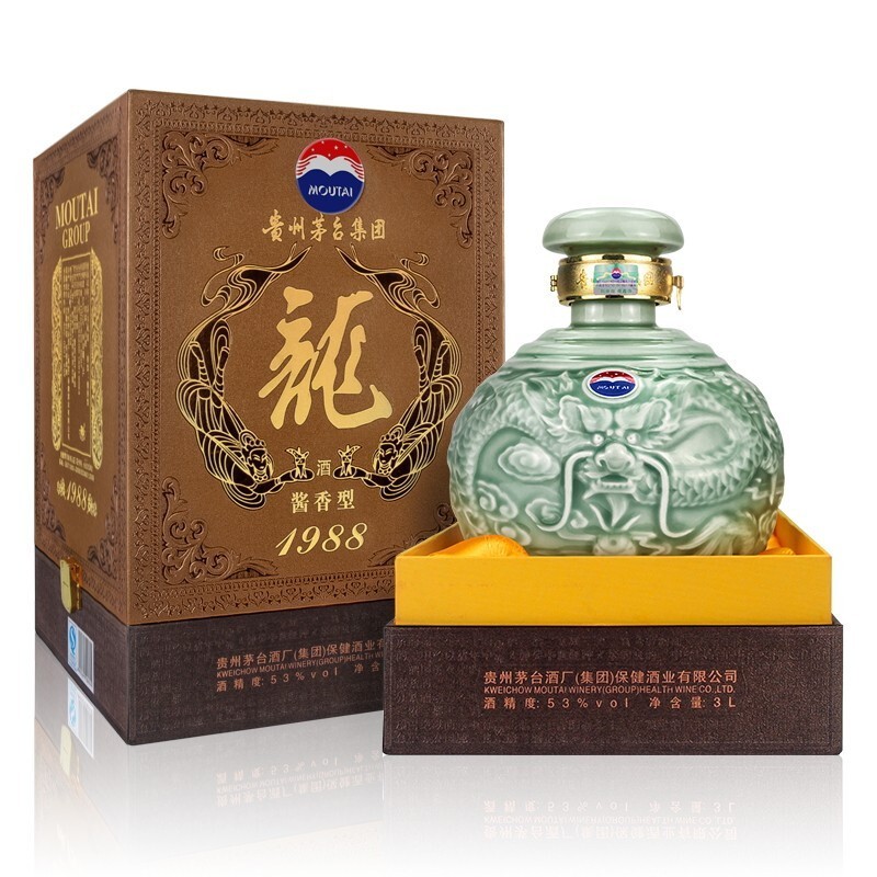 2011年份贵州茅台集团出品53度茅台1988茅台龙酒酱香型白酒收藏礼品大