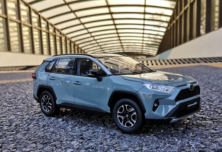 荣放车模 全新rav4 toyota 2020款1:18合金汽车模型定制款 米兰卡其色