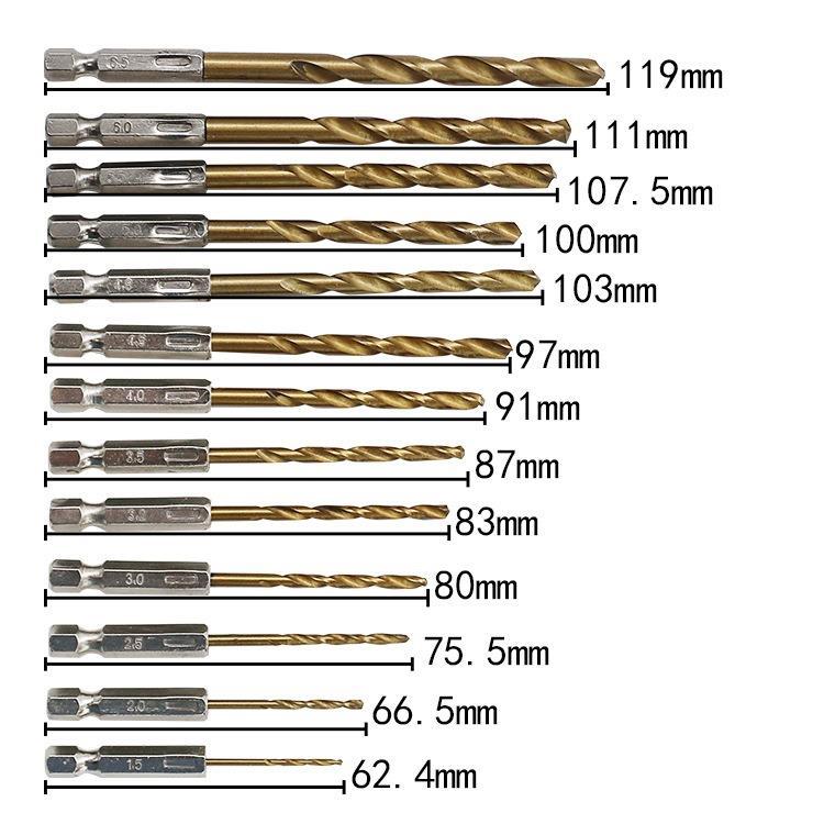 5mm 13支六角柄麻花钻【图片 价格 品牌 报价-京东