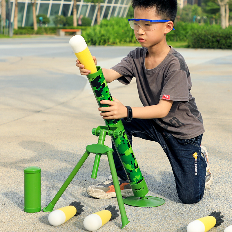 迫击炮儿童玩具大炮男孩导弹发射器绝地弹射火箭迫击弹榴弹炮超大号声