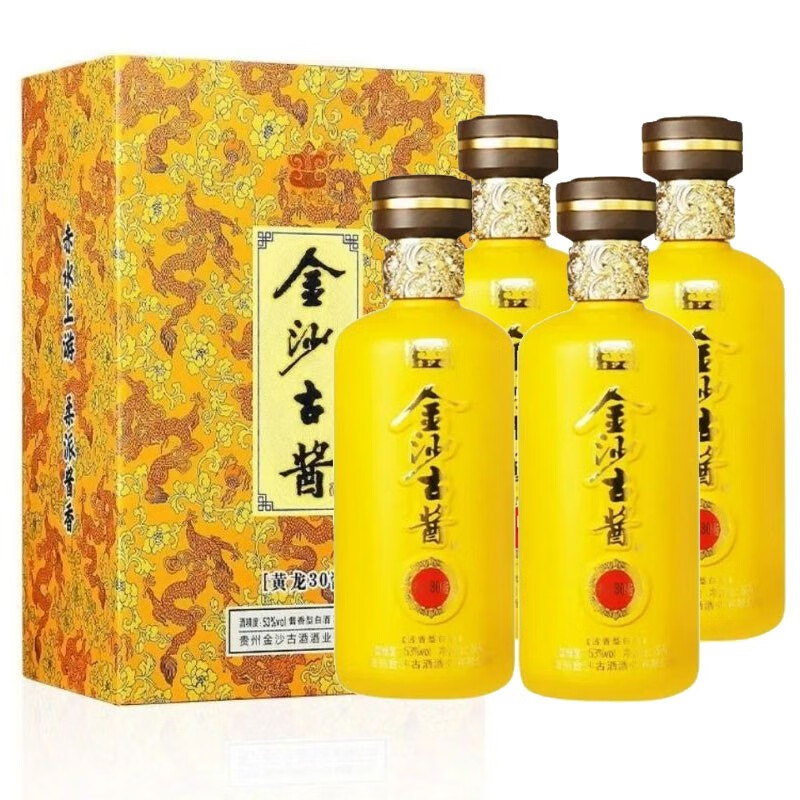 金沙古酱黄龙30酱 白酒整箱 500ml*4瓶【图片 价格 品牌 报价-京东