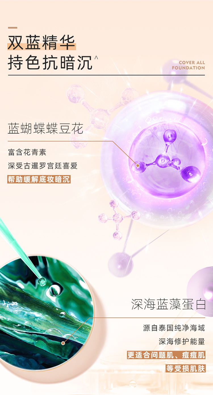 蜜丝婷Mistine小蓝盾粉底液干油皮遮瑕持妆保湿控油轻薄定妆敏肌粉底液 【清透版】LF110-白皙中调