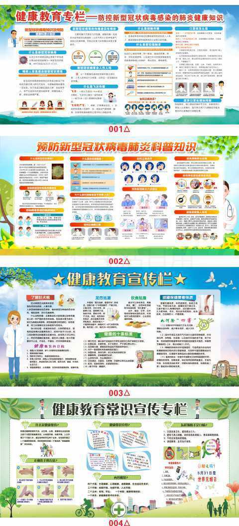 健康教育宣传栏 春夏秋冬季健康教育海报常识宣传专栏学校幼儿园医院
