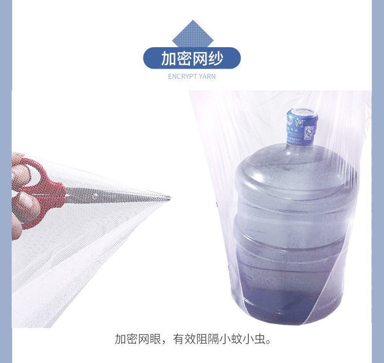家用方顶蚊帐蒙古包家用双人床单人双门有底拉链蚊帐A0 北欧咖 宽1.5米*长2.0米
