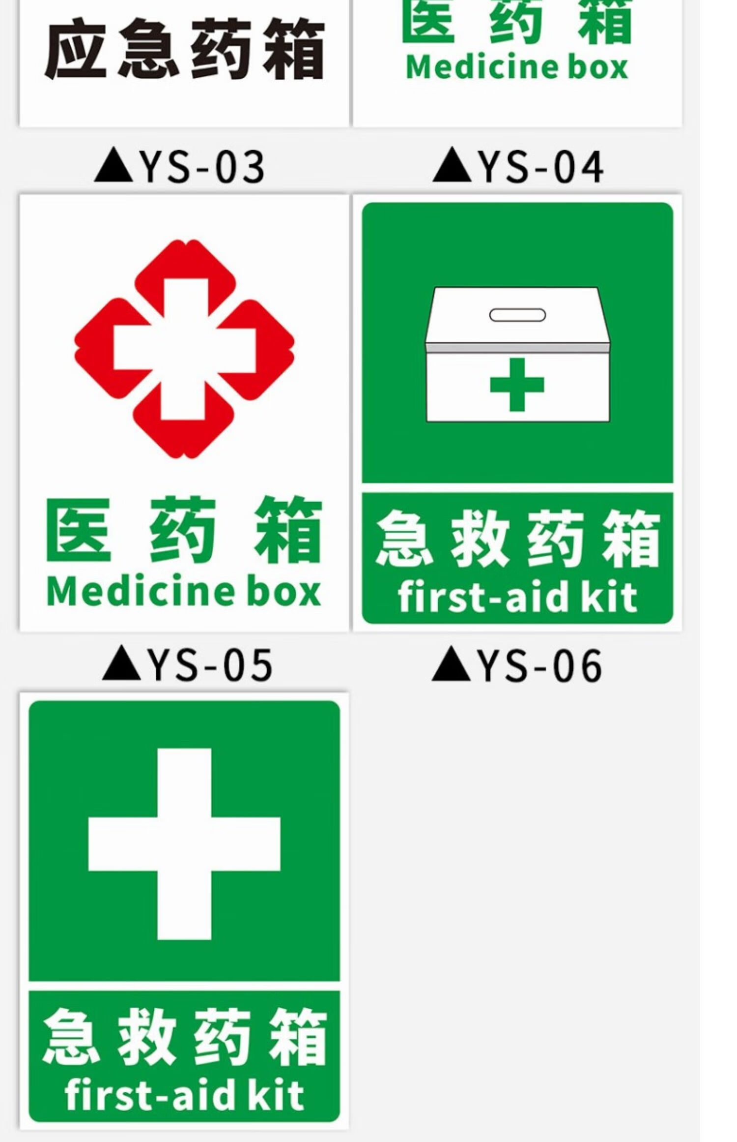 应急药品箱急救药箱医药箱药品存放处管理程序警示标志警告标示提示牌