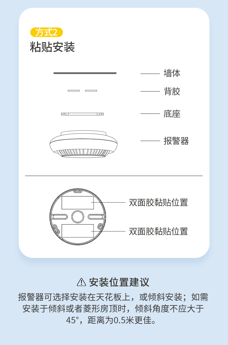 吻胜 北大青鸟消防烟雾报警器家用烟感器火灾警报器独立式智能商用感烟消防专用3C认证医院学校仓库酒店 500ml 水基灭火器