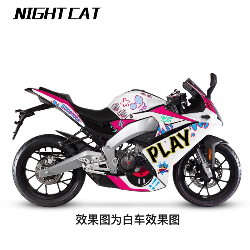 2021年适用nightcat阿普利亚gpr150改装贴花车身贴纸拉花版画版画无损