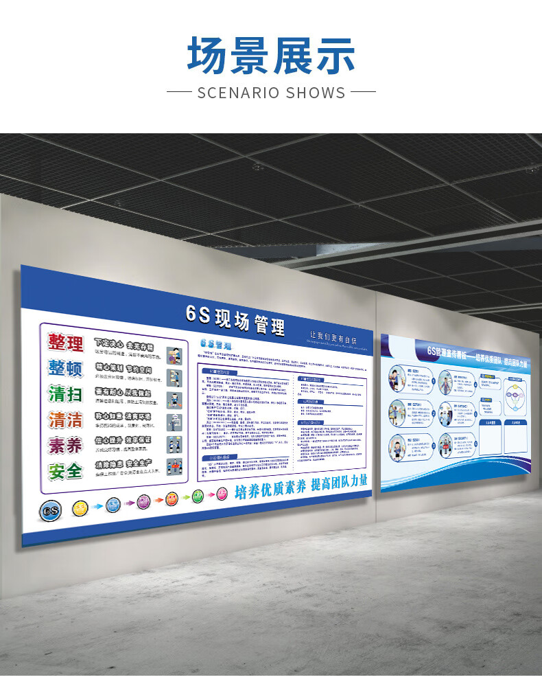 6s车间工厂企业公司现场精益生产仓库管理知识体系宣传看板5s与目xcgl