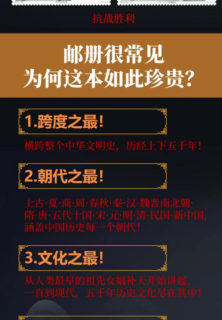 25，國郵中華史郵票珍藏冊中華上下五千年歷史傳承郵票收藏紀唸禮品冊