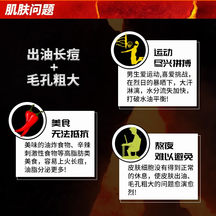 欧莱雅（L'OREAL）男士洗面奶控油炭爽洁面膏深层清洁不紧绷青少年养颜 炭爽双效洁面100ml+50mlx2