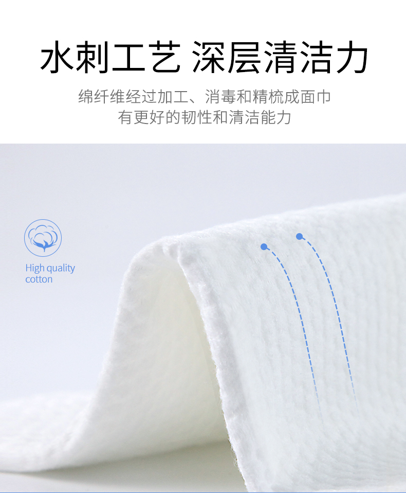 黎漾特厚款一次性洗脸巾棉柔洗面巾擦脸巾洁面巾珍珠纹湿敷卸妆化妆棉 加宽加厚 囤货装【10包】