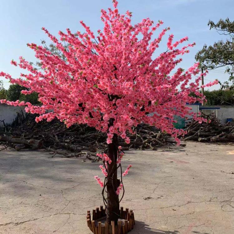 凯都假桃树仿真桃花树春节摆花桃花新年樱花树梅花腊梅树室内装饰大型