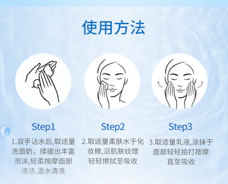 AHC 玻尿酸B5洗面奶水乳精华面霜套装清洁补水保湿舒缓修护组合 两件组合【水140ml+乳140ml】