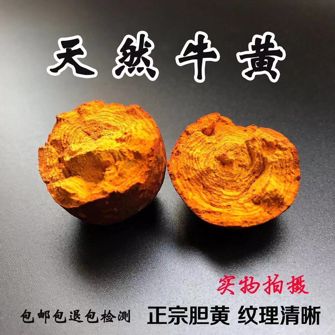 伟博牛黄天然牛胆黄粉牛结石保化验1克100干货普通牛黄1克