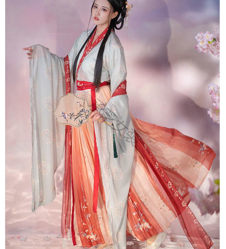 绚妃原创汉服女魏晋南北朝交领大袖襦复原款春秋款印花x1紫色大袖襦s