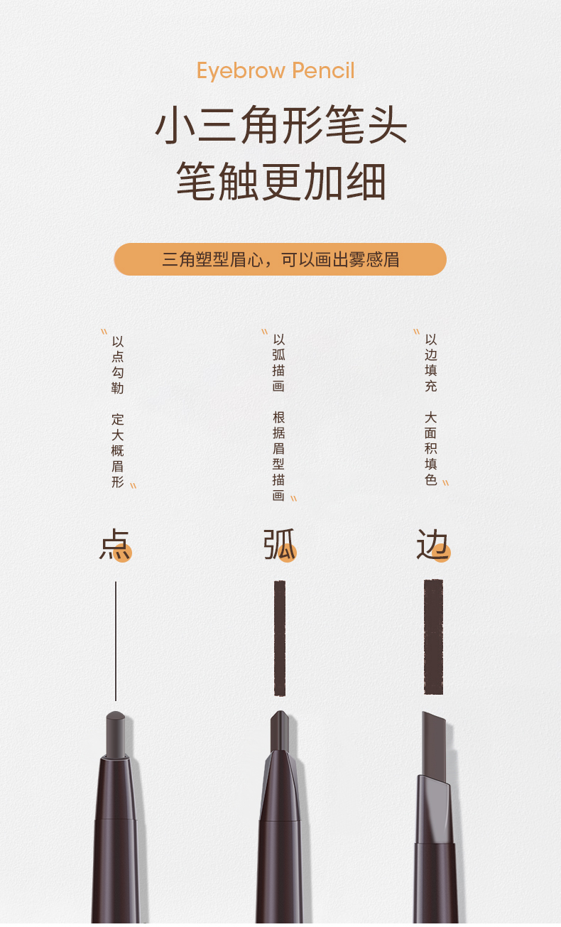 A【2支装】麦欧丽立体多效双头眉笔三角一字初学者防水防汗眉笔不易晕染此款 简装 塑封无盒 3#中咖 百搭（适合：自然发色 咖啡色 深棕发色）