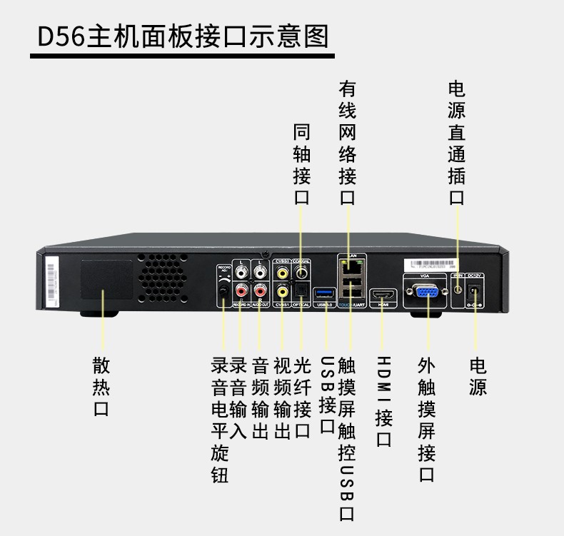 evideo视易d68k73商用高清网络智能双系统点歌机家庭ktv触摸屏卡拉ok