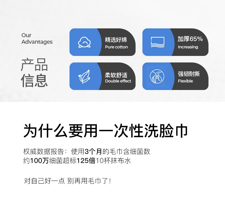 【囤货推荐】兰可欣 洗脸巾女一次性加厚抽取式亲肤棉柔洁面巾擦脸巾卷装干湿两用美容 洗脸巾六包装