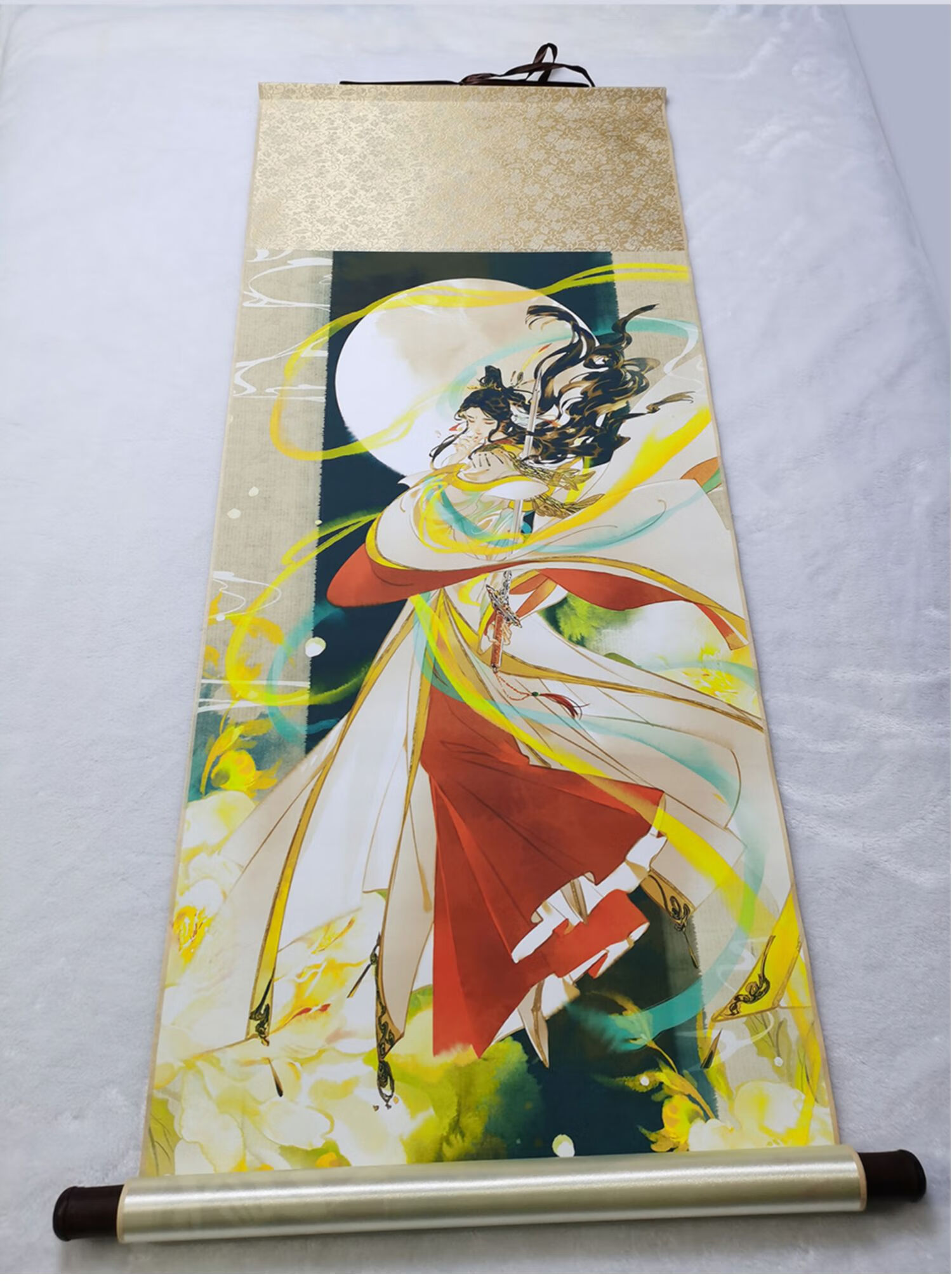 天官赐福卷轴挂画定制太子悦神花城谢怜装饰丝绸画古风生日礼物端午
