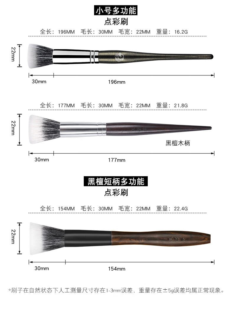 ENERGY/艾诺琪化妆刷 大师点彩刷粉底刷美妆羊毛散粉刷子 小号点彩刷