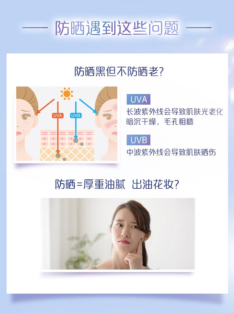 妮维雅NIVEA光护防晒乳霜面部隔离清爽温和轻盈线抗光老SPF50+ 礼物 密集多重光护防晒乳50ml