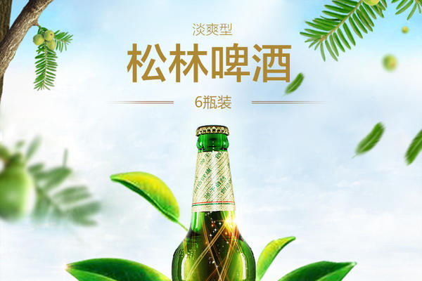 松林啤酒580ml6瓶松林啤酒辽宁朝阳产淡爽型黑松啤酒如图