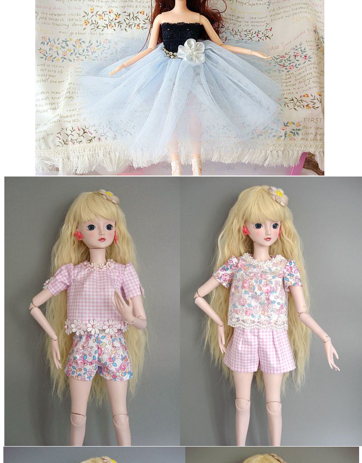 古装娃娃衣服装手工制作时尚芭比娃娃衣服diy材料包做衣服儿童服装
