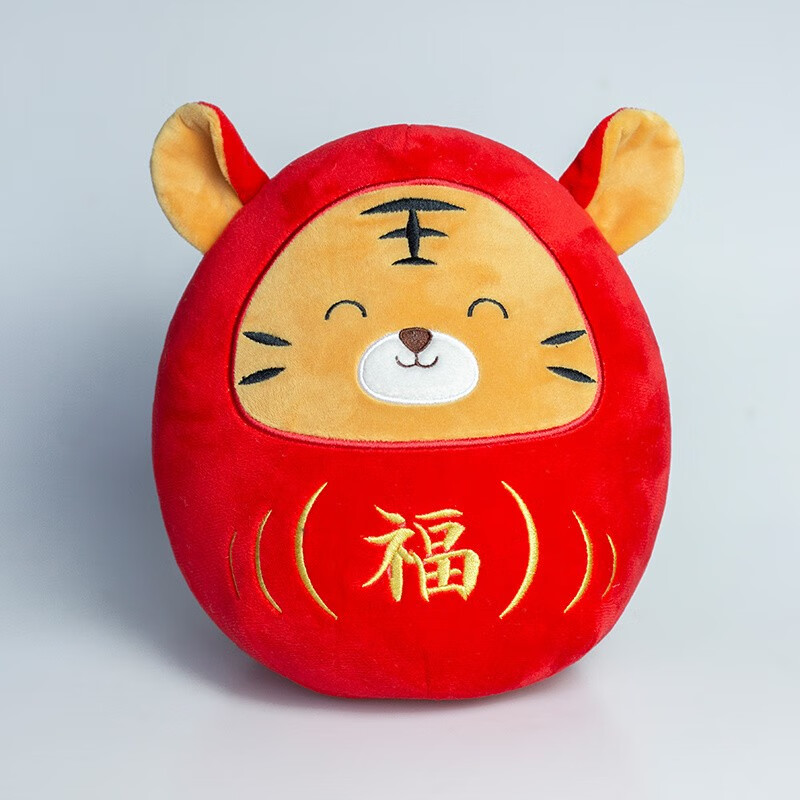 憨憨猪2022虎年吉祥物萌款卡通虎公仔毛绒玩具小虎布娃娃儿童玩偶大号