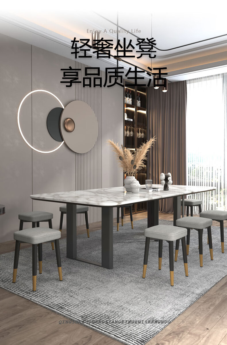 普派凳子家用餐椅简约轻奢餐凳可叠放网红科技布乳胶软凳化妆凳现代简约休闲凳子 乳胶座黑金腿灰色