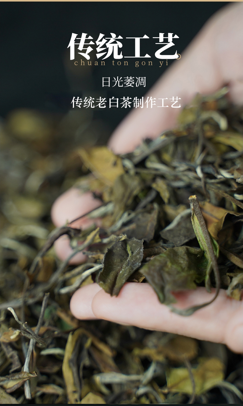 香彻（XIANGCHE）白茶高山紧压盒装茶饼老白古树生晒茶饼茶叶老白茶饼陈香龙年纪念版生晒古树礼盒装 老白茶礼盒装 300g详情图片6