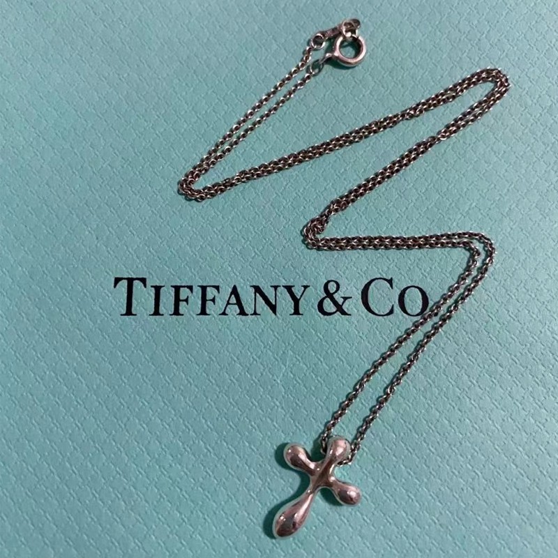 蒂芙尼蒂凡尼tiffany银十字吊坠配24英寸项链33279108