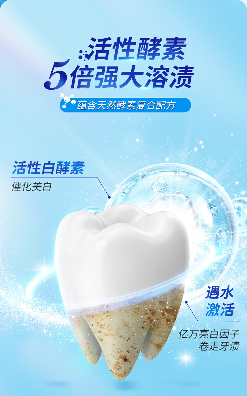 炫迈爽酵素牙膏牙齿洁白清新口气减少牙渍垢美护牙龈口臭亮白去大容量装 酵素牙膏180gx2支.