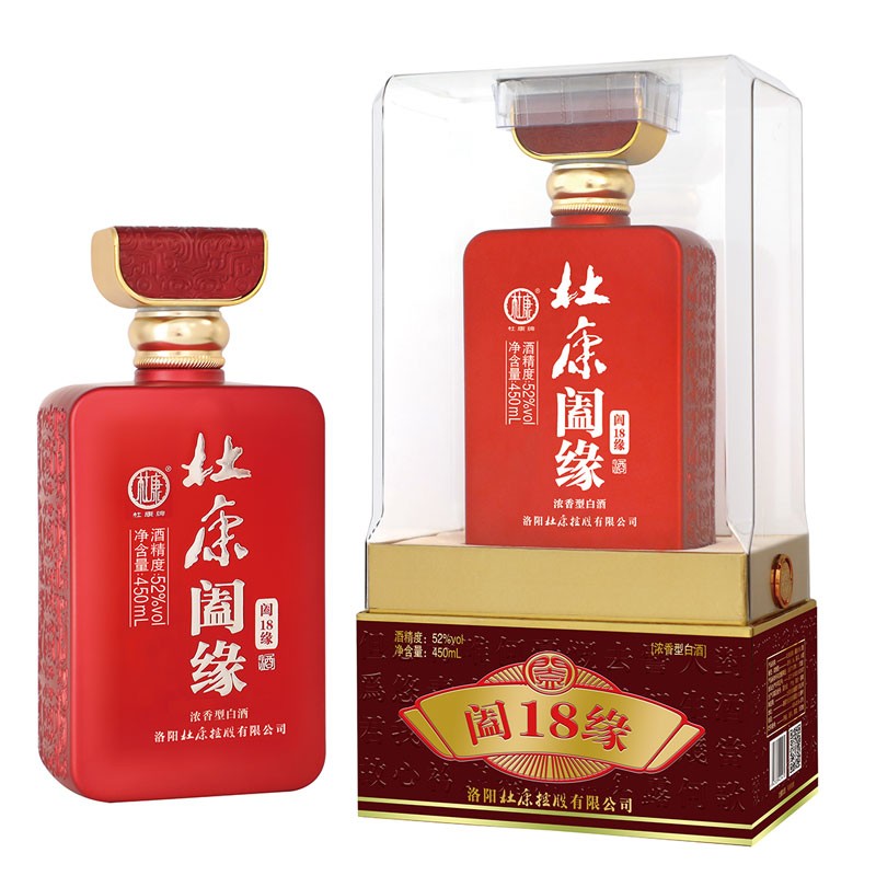 杜康酒杜康原窖 杜康阖缘18(1瓶*450ml)