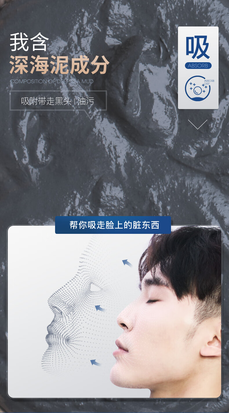 赫恩（H&E） 男士美白洗面奶控油去角质洁面乳保湿补水深层清洁套装 美白200g+美白霜50g